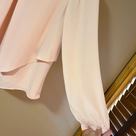 Romantic delicate layered blush coloured blouse Sz M VGUC - Picture 9 of 9